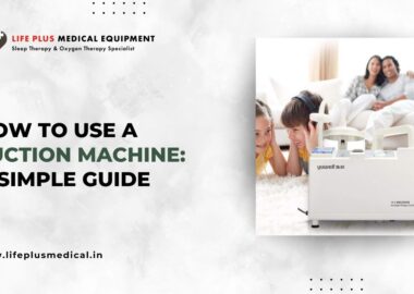 Life Plus Medical Equipment featuring a guide on using a suction machine